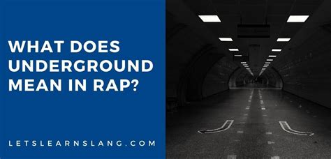 what does underground mean