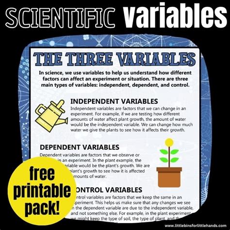 what does variables mean in a science project