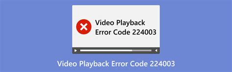 What Does Video Playback Error Mean