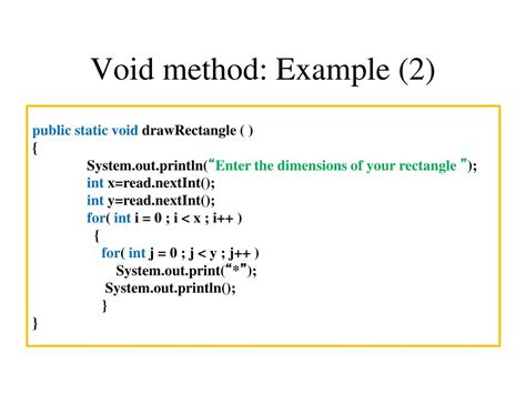 what does void method mean in java