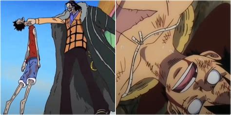 what episode does luffy lose his arm
