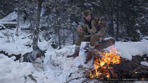 what event causes the man to build a fire