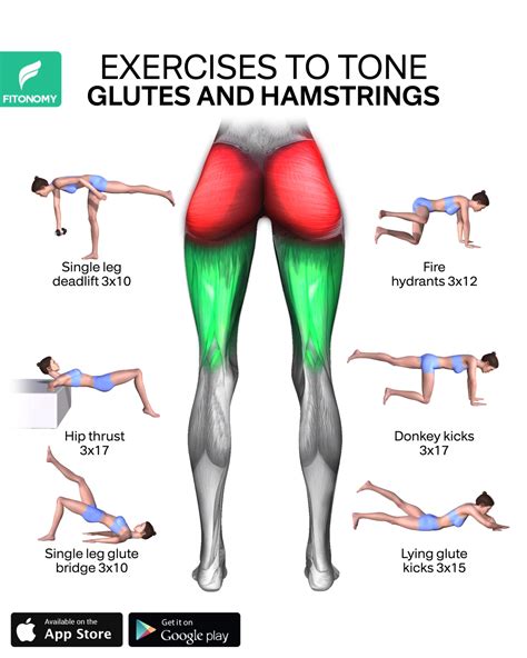 what exercises target hamstrings and glutes