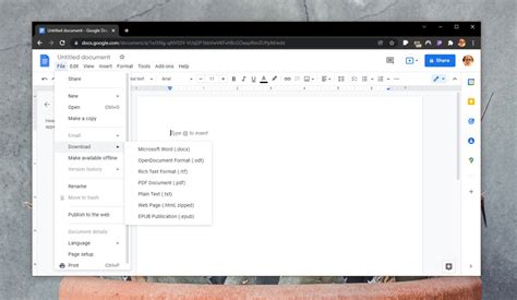 what file format does google docs support