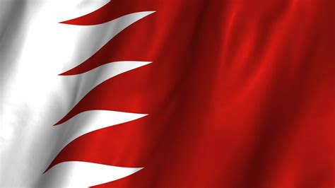 what flag looks like bahrain with a crescent