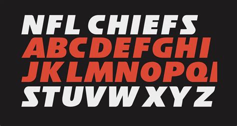what font do the chiefs use