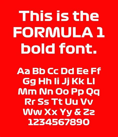 what font does f1 use