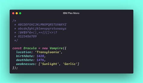what font is coding in