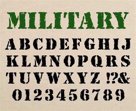 what font is used in army writing