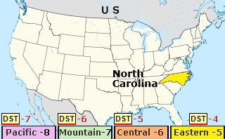 what gmt is north carolina
