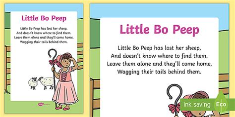 what happened to bo peep nursery rhyme