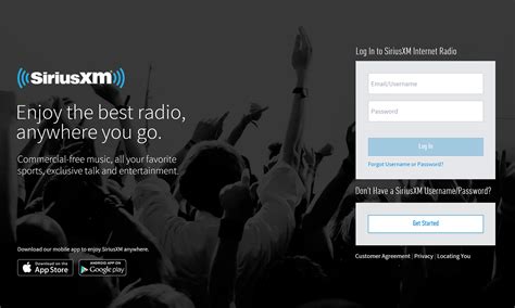 what happened to sirius xm login page