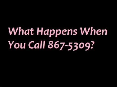 what happens if you call 8675309