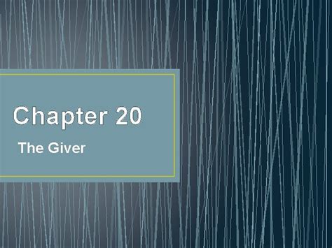 Quiz & Worksheet Questions About The Giver Chapter 20