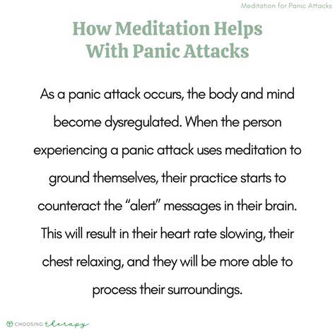 what helps for panic attacks