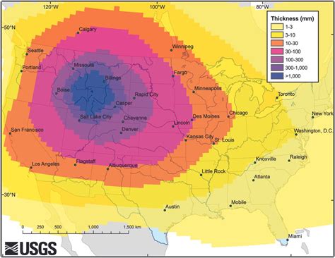 what if yellowstone erupts map
