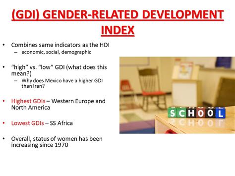 What Indicators Of Development Does The Gdi Use