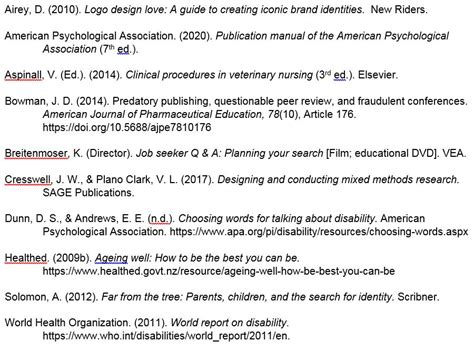 what information should be included in a reference list entry apa