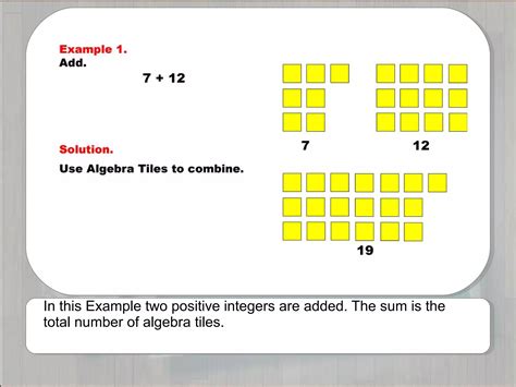 What Integer Can Be Represented By 16 Positive Tiles And 26 Negative Tiles