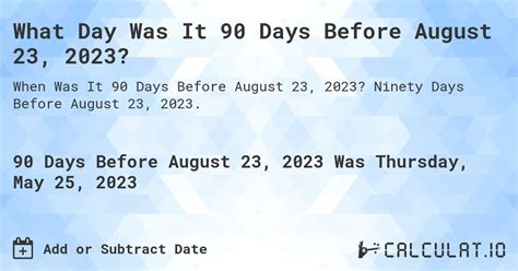 what is 90 days from 08/23/2023