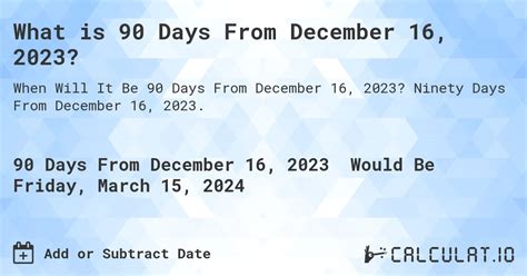 what is 90 days from 12/23/22