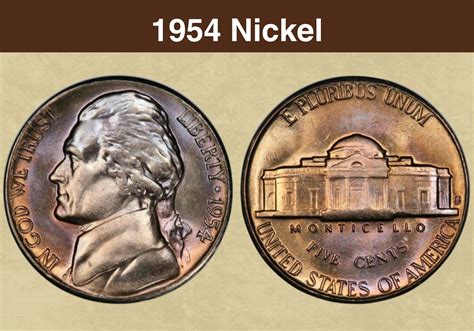 1954 Jefferson Nickel Sell & Auction Modern Coins