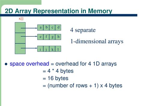 what is a 2d array explain memory storage