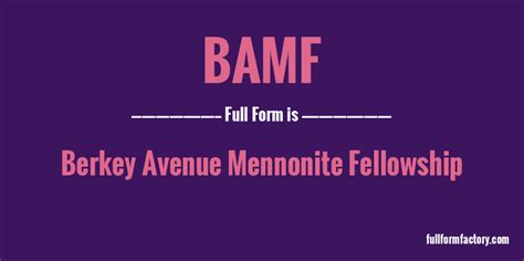 what is a bamf abbreviation