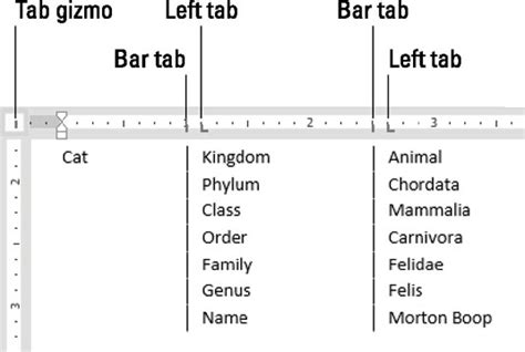 What Is A Bar Tab In Word