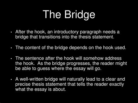 What Is A Bridge Sentence In An Introduction Paragraph