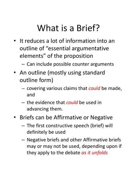 what is a brief answer