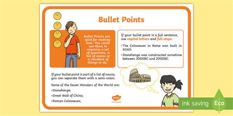what is a bullet point in math