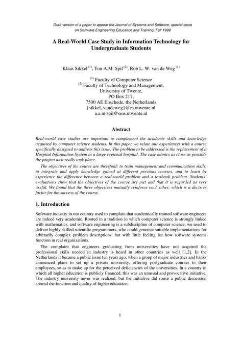 what is a case study in information technology