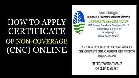 what is a certificate of non coverage