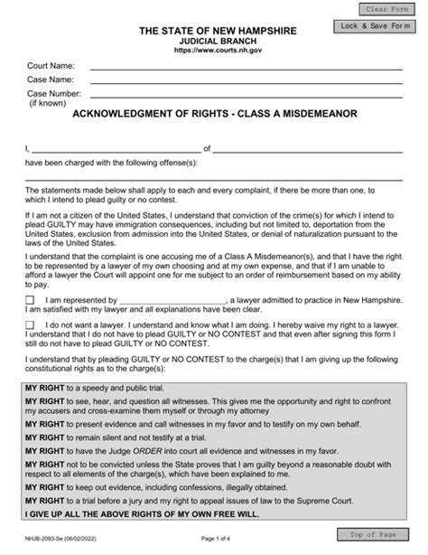 what is a class a misdemeanor in nh