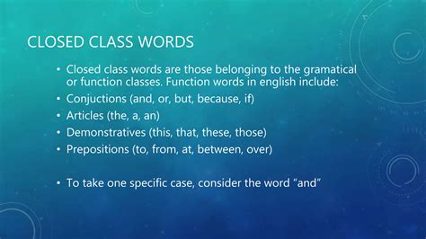 what is a closed class word
