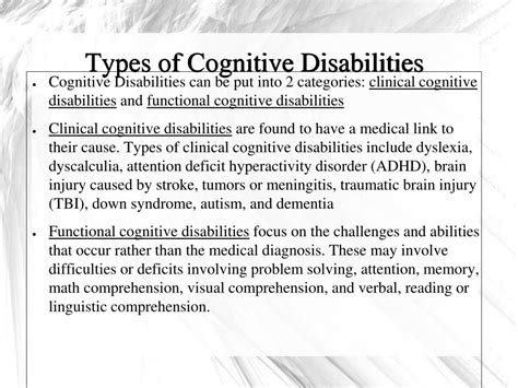 what is a cognitive disability examples
