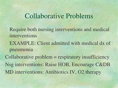 what is a collaborative problem statement in nursing