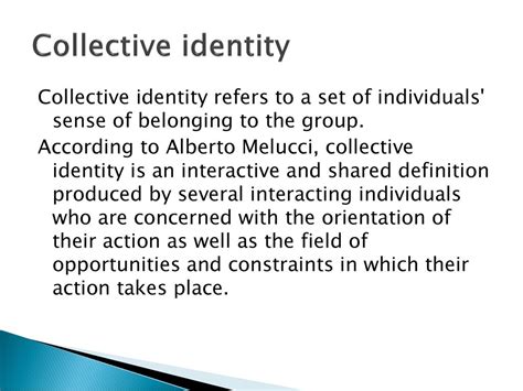 what is a collective identity