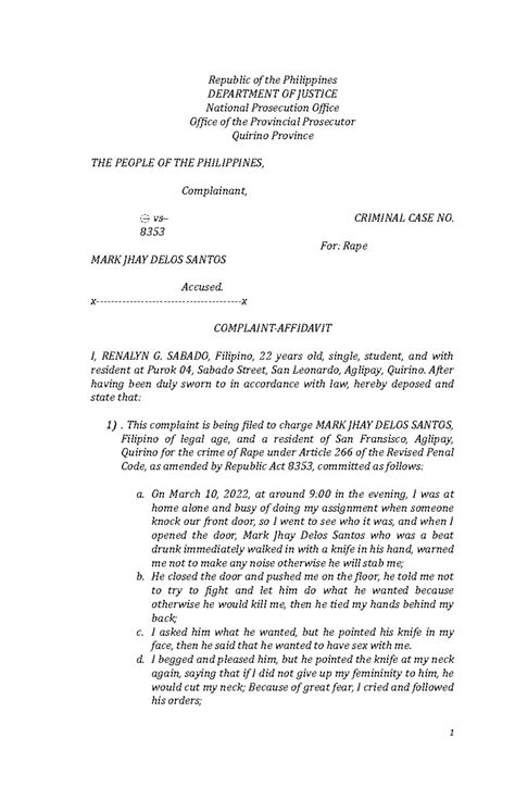 what is a complaint in a criminal case