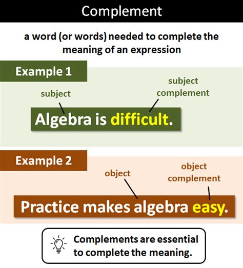 what is a complement in grammar examples