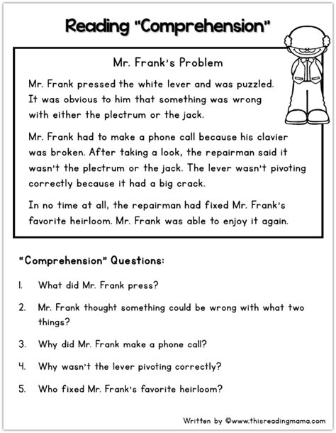what is a comprehension test example
