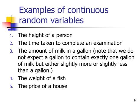 what is a continuous random variable what would be an example