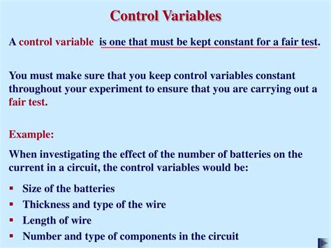 what is a control variable ks3
