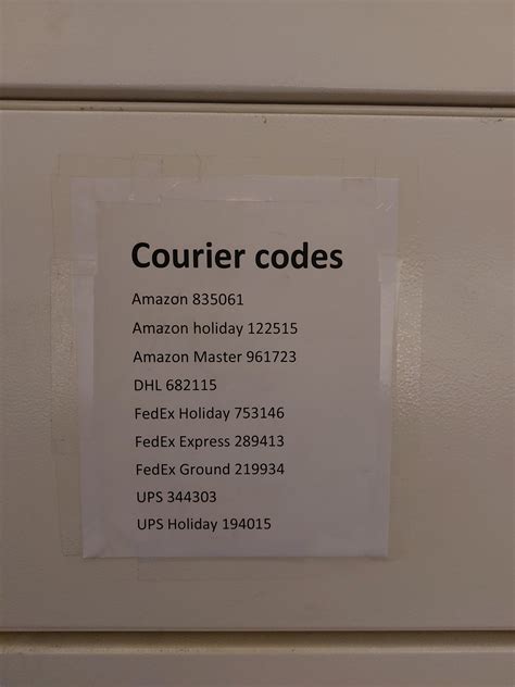 what is a courier code