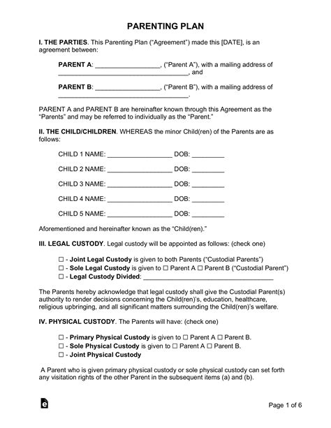 what is a custody agreement