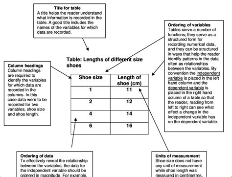what is a data table for science project