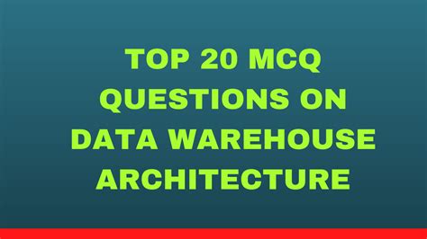 what is a data warehouse mcq