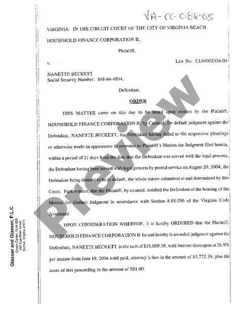 what is a default judgment order