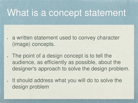 what is a design concept statement